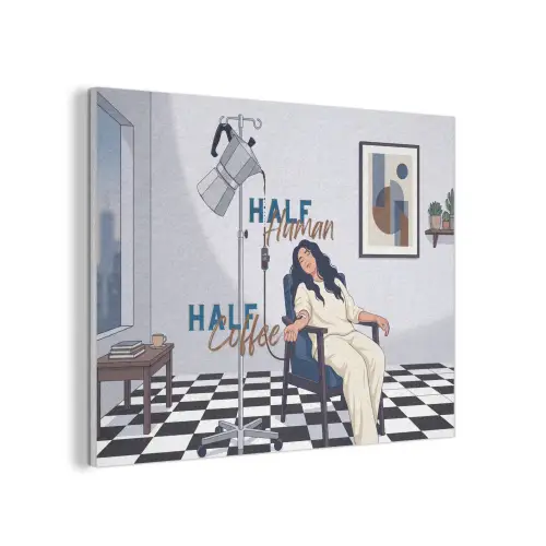 Half human, Half Coffee - Infuus - Koffie PET vilt klein -3d