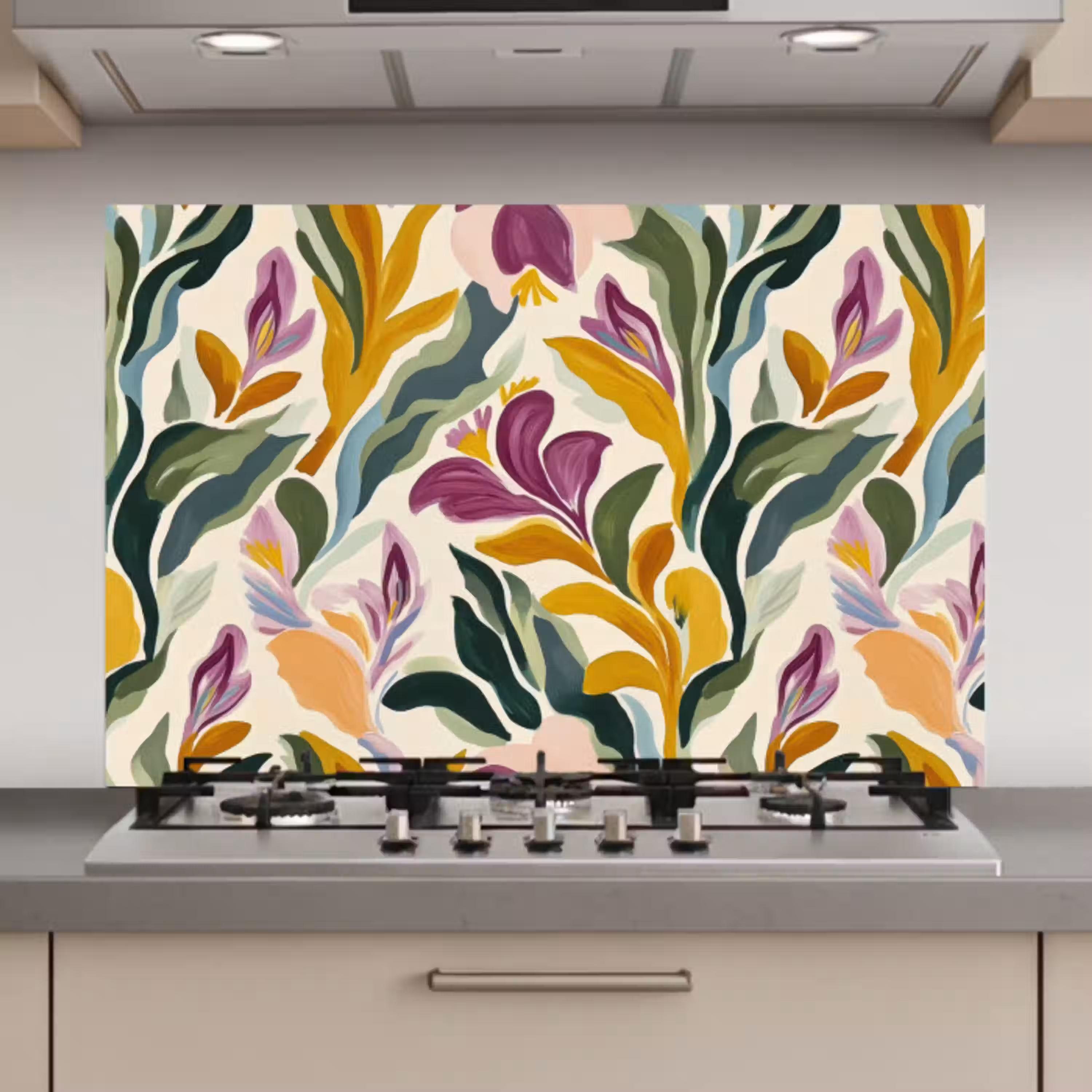 Modern - Abstract - Kleurrijk keuken achterwand spatscherm klein 900 -3d_website