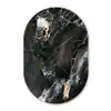 Marmer - Zwart - Goud - Patroon Wandcirkel Ovaal Forex klein -3d