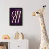 Oh hi - Paars - Minimalistisch fotolijst zwart zonder passe partout klein -usfeer4_kinderkamer