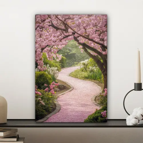 Kersenbloesem - Natuur - Sakura - Pad - Japanse tuin canvas 2cm klein -sfeer6