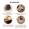 IJs - Softijs - Romig - Hoorntje - Beige Inductie beschermer vinyl 3mm klein -zzzzzzz-td-werking