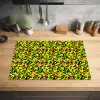Dieren - Neon - Groen - Panterprint Inductie beschermer vinyl 3mm klein 276 -sfeer5