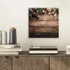 Kerstdecoratie - Houten - Dennenappel - Bruin aluminium wit klein -sfeer1