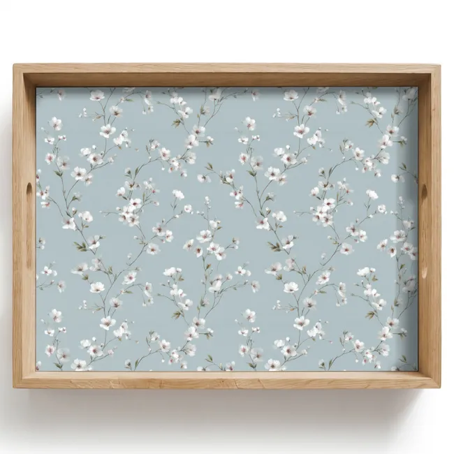 Dienblad - Klassiek - Bloemen - Blauw