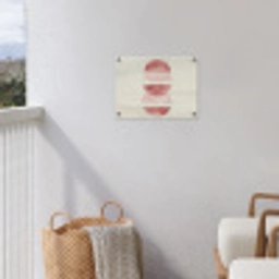 Minimalistisch - Cirkels - Roze tuinposter los doek klein -sfeer8