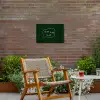 Tekstwolkje - Donkergroen - BLAH BLAH BLAH Tuinposter op houten frame 2 cm dik klein -sfeer3