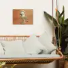 Kerkuil - Koksmuts - Oranje - Vogel tuinposter los doek klein -sfeer7