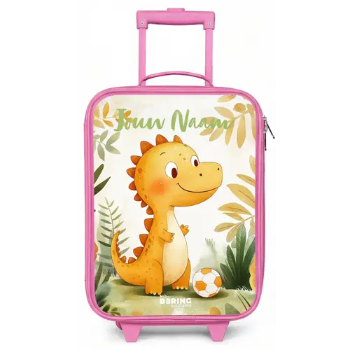 Dino - Voetbal - Oranje Kinderkoffer - Roze klein -zz3dotto