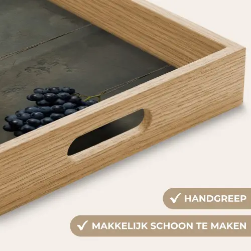 Druiven - Kleurrijk - Muur Dienblad Rechthoek middel -USP_HandgreepNL