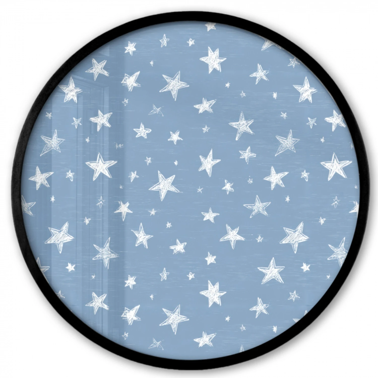 Sterretjes - Patroon - Blauw Fotolijst rond zonder passe partout klein 856 -3d