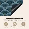 Patroon - Ginkgoblad - Blauw Inductie beschemer met haakjes klein 777 -ky-onderkant-nl