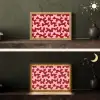 Modern - Abstract - Rood Light Box met kabel (Tafellamp) klein 924 -sfeer3