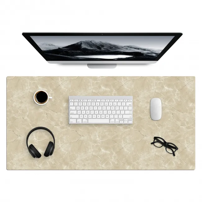 Desk Mat - Light beige - Marble - Diffusion veining