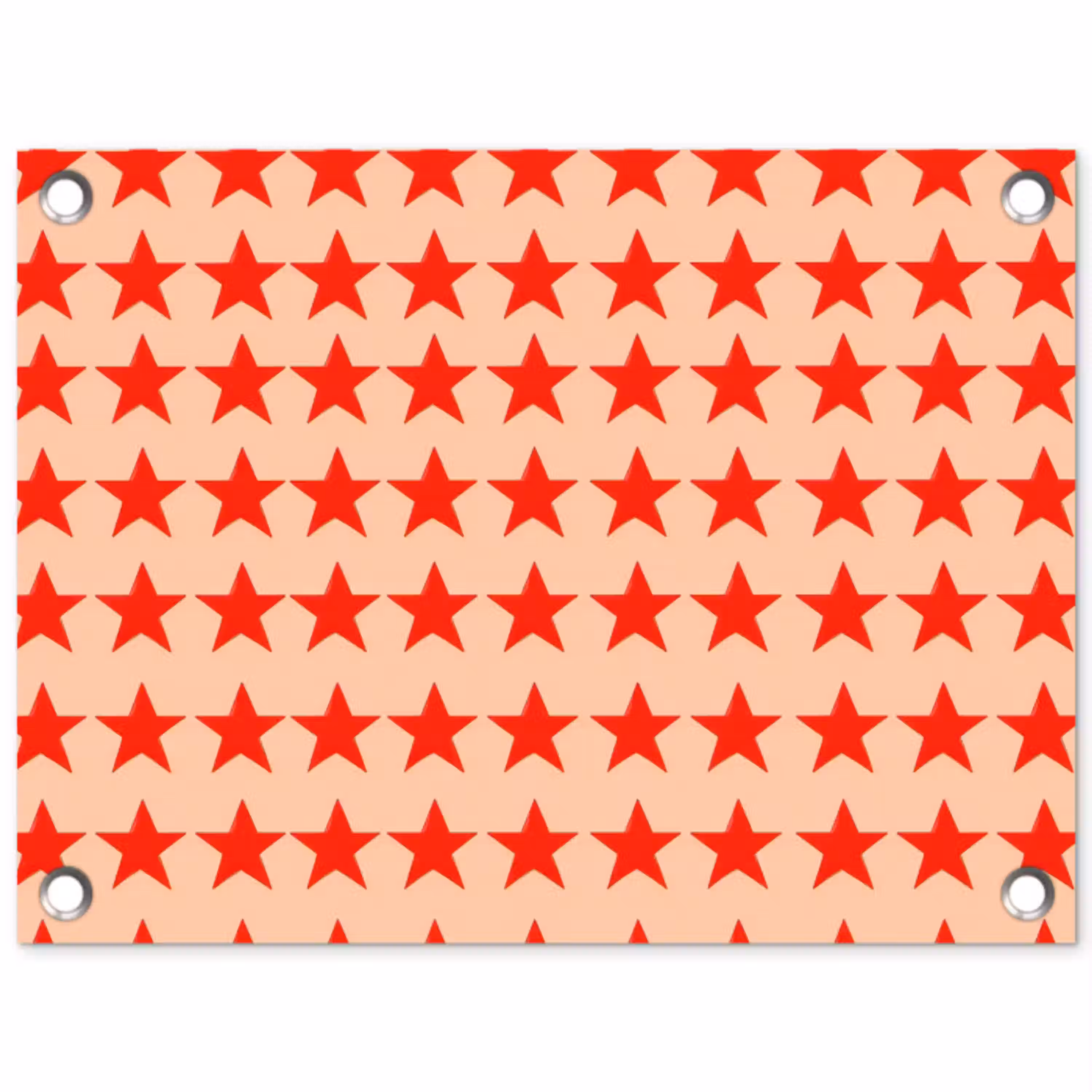 Patroon - Sterren - Rood tuinposter los doek klein 239 -3d
