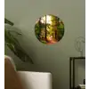 Bos - Pad - Bomen - Groen - Zon - Natuur Wandcirkel behangsticker klein -sfeer2