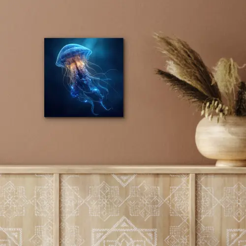 Kwal - Lichtgevend - Tentakels - Blauw aluminium wit klein -sfeer4
