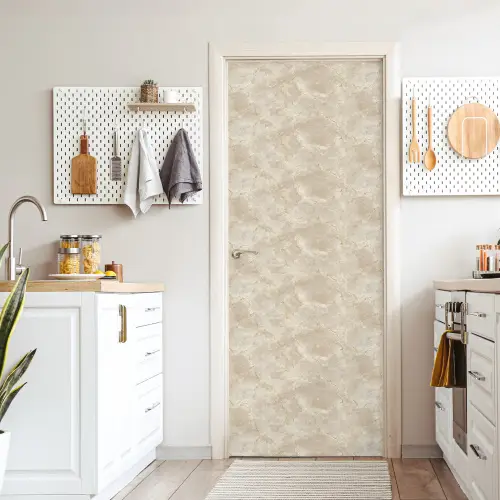 Lichtbeige - Marmer - Aders deurposter klein 289 -sfeer5