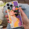 Abstract - Vrouw - Bloemenkroon - Goud Hoesje iPhone 16 Pro Max met koord klein -sfeer3