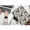 Botanisch - Bladeren - Zwart laptophoes neopreen klein 279 -bureau