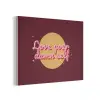 love your damn self - Cirkel - Glitter - Rood PET vilt klein -3d