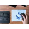Vlinders - Sierlijk - Blauw muismat rubber klein -toetsenbord