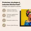 Frida Kahlo - Vrouw - Geel - Blauw - Bloemen Inductie beschermer vinyl 3mm middel -usfeer2_FR