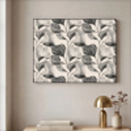 Botanisch - Bladeren - Zwart Textielframe zwart klein 947 -sfeer2