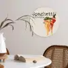 Spaghetti - tomatensaus - Parmezaanse kaas Wandcirkel plexiglas klein -sfeer4