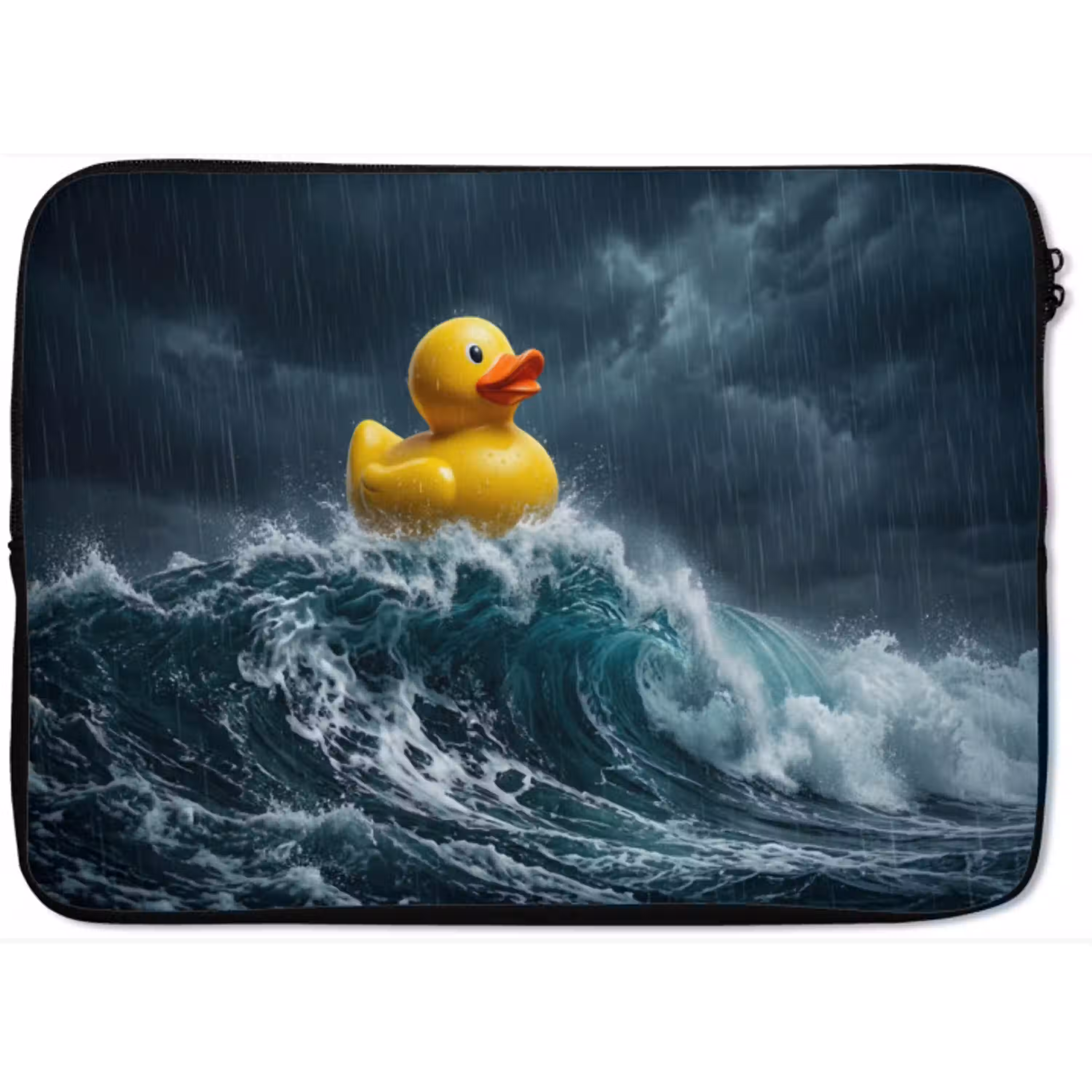 Storm - Badeend - Golven laptophoes neopreen klein -zkaufland3dotto