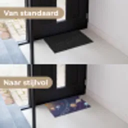 Planetenstelsel - Ruimte - Illustratie Deurmat klein -voor-na_NL