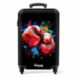 Rode bokshandschoenen met verf NBS - Handbagage koffer - Unisex middel -productfoto_recht