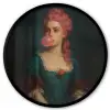 Vrouw - Portret - Kauwgombel Fotolijst rond zonder passe partout klein -3d