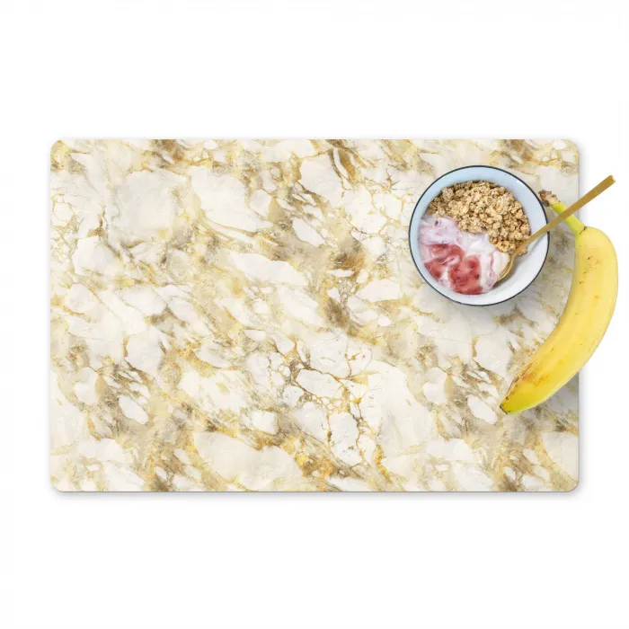 Warm - Gouden - Marmer - Patroon Placemat vinyl groot 368 -zzzproduct_Kitchenyeah-website