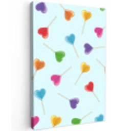 Lolly - Regenboog - Snoep Tuinposter op houten frame 2 cm dik middel -3d