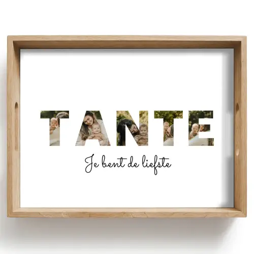 Tante - Lettercollage Dienblad Rechthoek middel -z3d_shopping