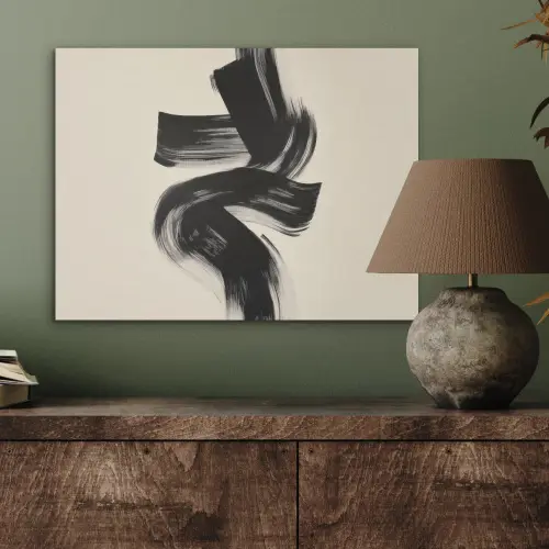 Strepen - Zwart - Abstract PET vilt klein -sfeer2