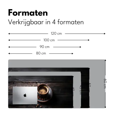Kop - Koffie - Hout - Bonen Muismat XXL klein -sfeer5