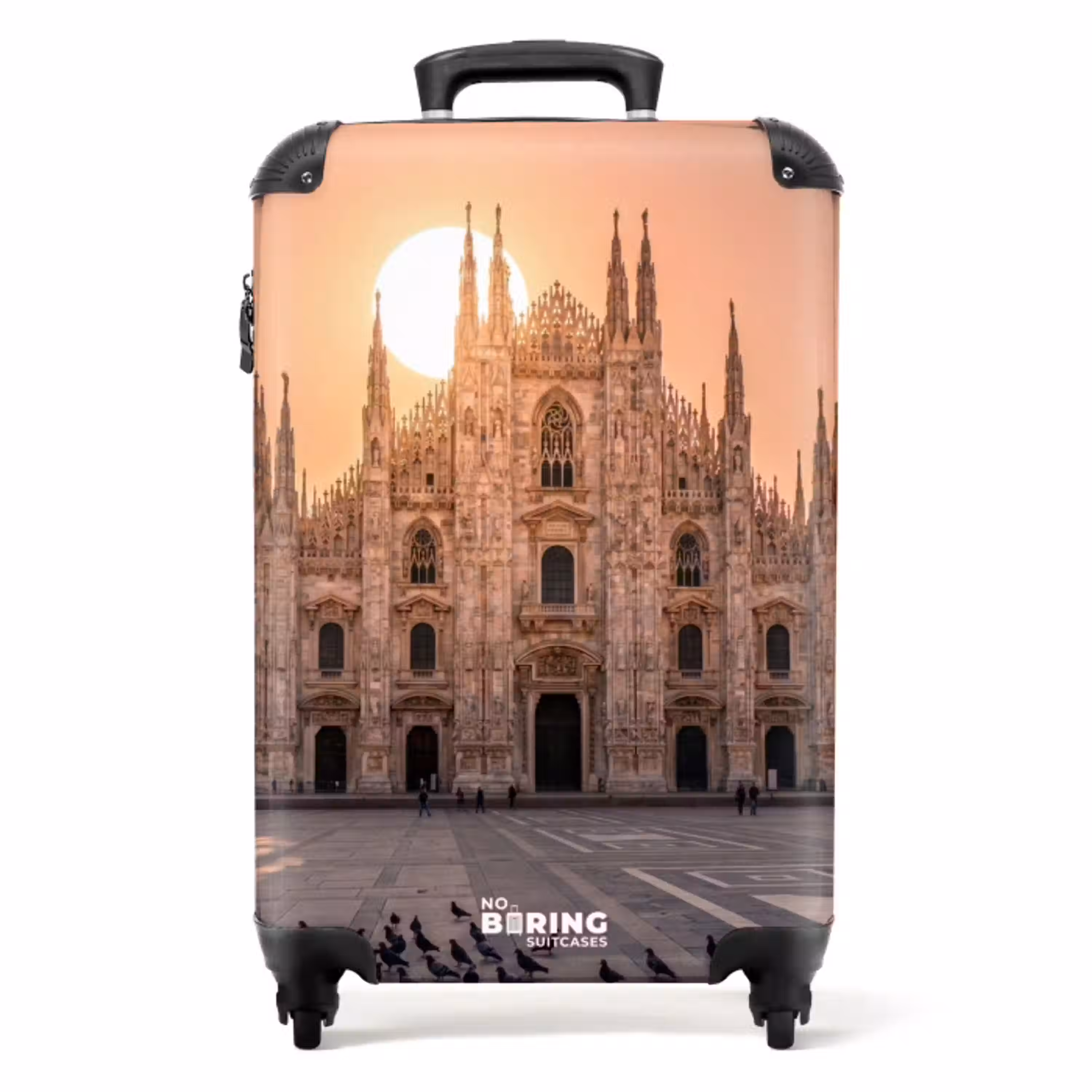 Architectuur - Milaan - Plein - Zonsopgang - Oranje NBS - Handbagage koffer - Volwassenen Unisex middel -productfoto_recht