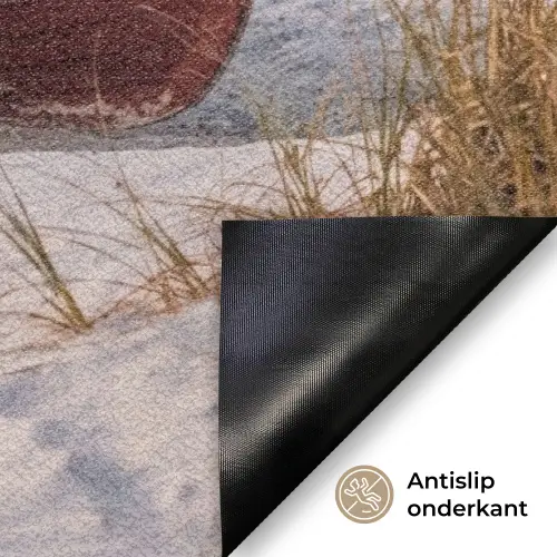 Rustiek - Roeiboot - Zandstrand Deurmat klein -antislip_NL