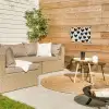 Hartjes - Zwart - Beige tuinposter los doek klein -sfeer4