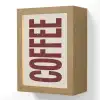 Koffie -Japandi - Rood - Vintage Light Box met kabel (Wandlamp) klein -3d