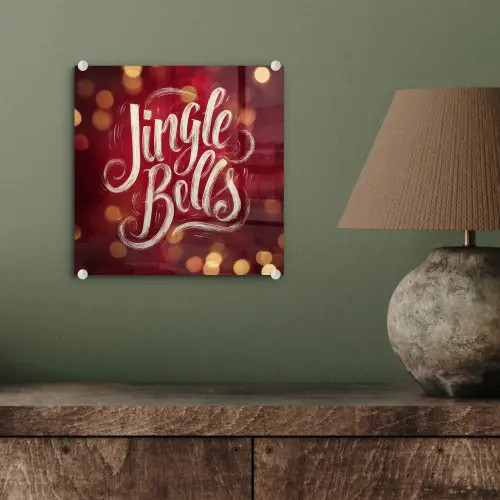 Jingle - Bells - Kerst - Rood plexiglas 5mm klein -sfeer3