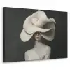Modern - Vrouw - Hoed Textielframe zwart klein -3d