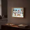 Vrolijk -  Sneeuw - Kleurrijk Light Box met batterij (Wandlamp) middel -sfeer1