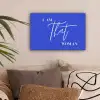 Blauw - I am that woman - Sierlijk - Minimalistisch canvas 2cm klein -sfeer1