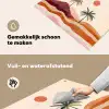 Palmbomen - Abstract - Zon - Heuvels Inductie beschemer met haakjes klein -ky-schoon-nl