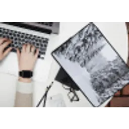 Bos - Winter - Sneeuw - Pad - Natuur laptophoes neopreen klein -bureau