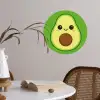 Avocado - Groen - Speels Wandcirkel behangsticker klein -sfeer3