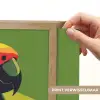Papegaai - Groen - Snavel - Abstract Light Box met batterij (Wandlamp) middel -USP_websiteprintNL